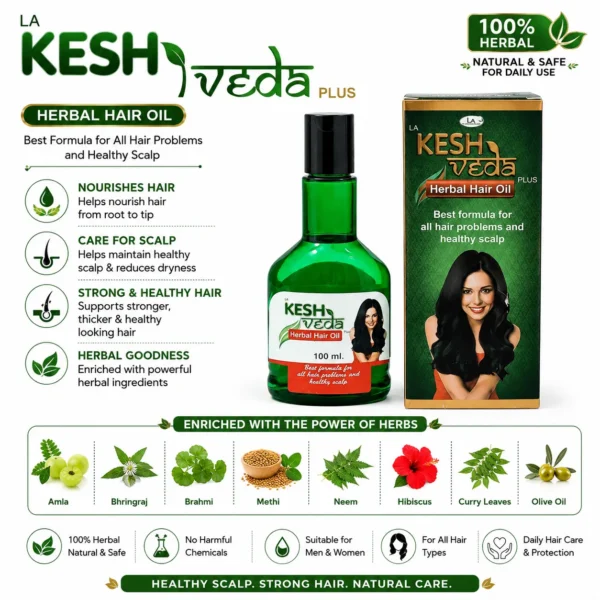 Kesh Veda Plus Herbal Hair Oil 100ml for Hair Fall Care