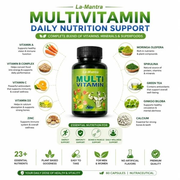La-Mantra Multivitamin Capsules 60 Count