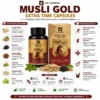 Key Ingredients in Musli Gold Extra Time Capsules Including Safed Musli and Ashwagandha