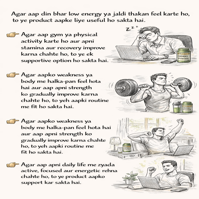 herbal powder for low energy staminex product