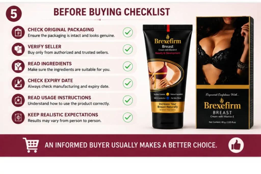 Brexefirm Breast Cream Buying Checklist