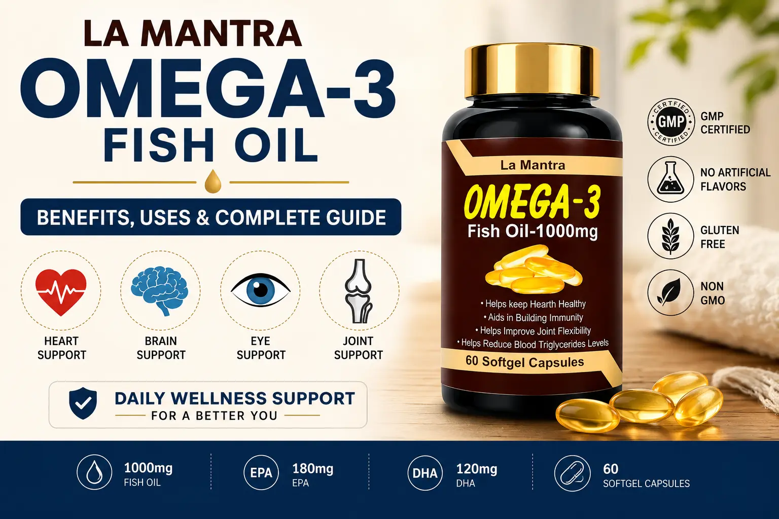 La Mantra Omega 3 Fish Oil Benefits Uses Complete Guide