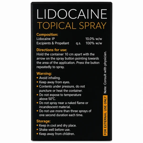 Lidocaine Spray for External Use