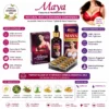 Maya capsules with essential oil product infographics
