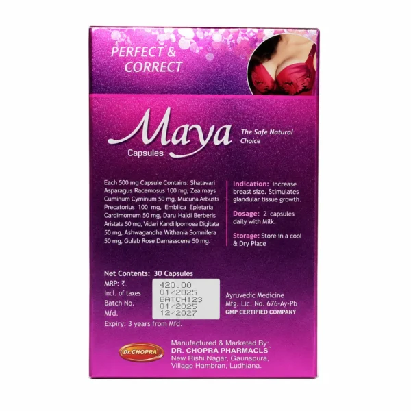 maya capsule back side full details