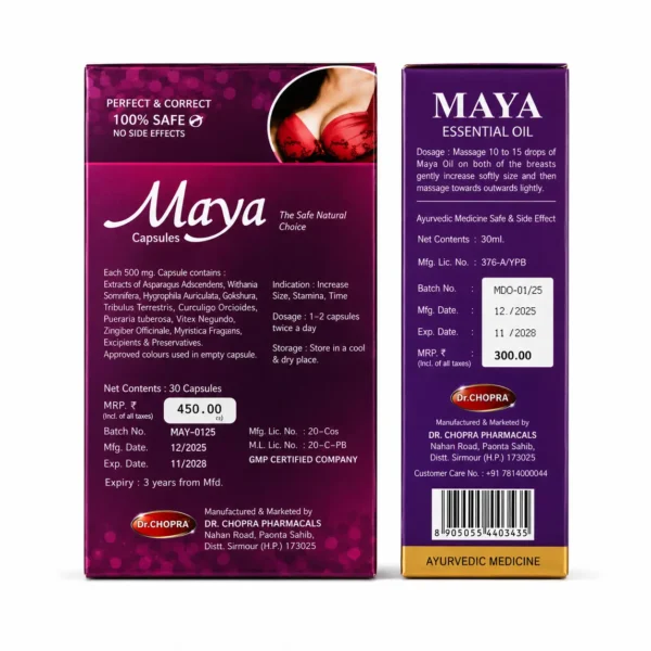 Maya herbal wellness care combo back side