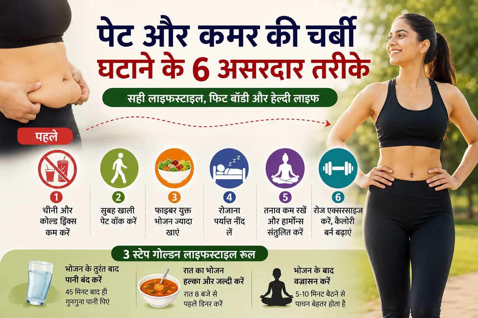 पेट की चर्बी कैसे कम करें