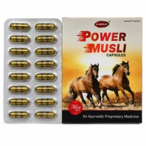 Power Musli Capsules Ayurvedic Herbal Wellness Supplement Front View