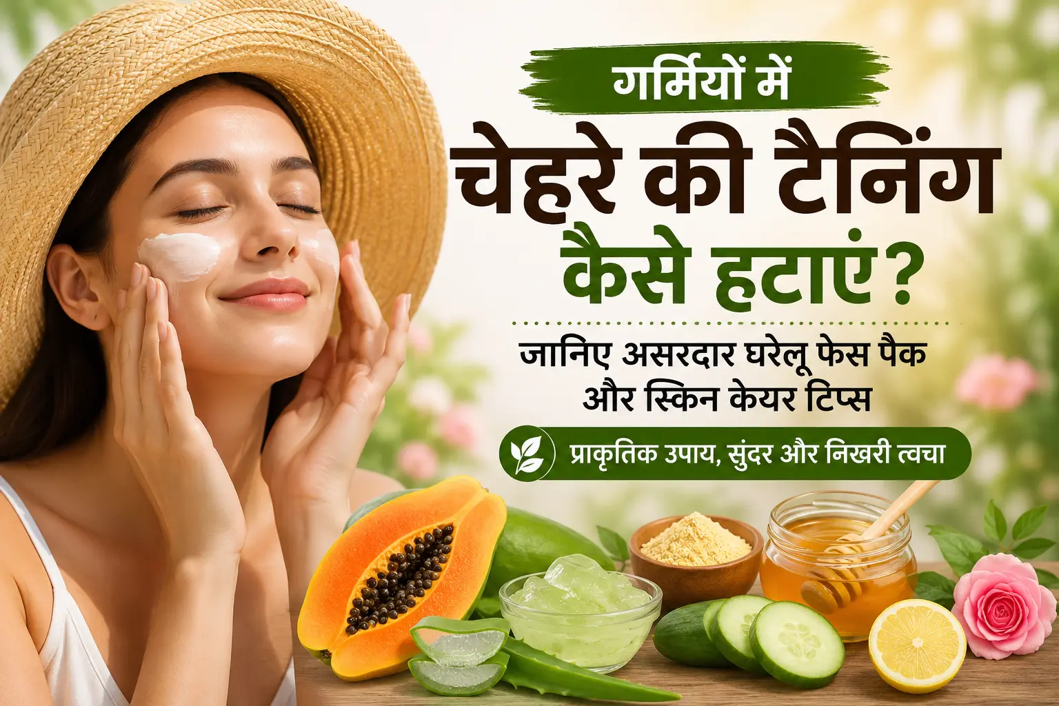 गर्मियों में चेहरे की टैनिंग हटाने के लिए घरेलू फेस पैक