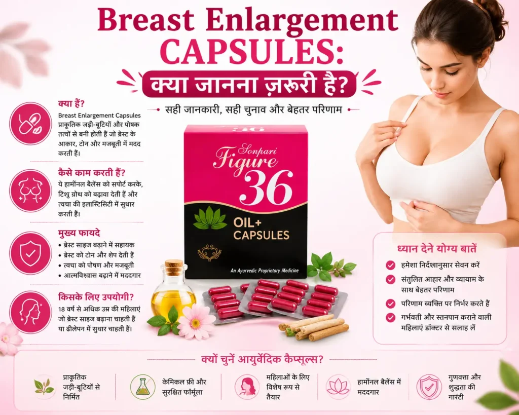 Breast Enlargement Capsules Guide with Sonpari Figure36 Oil and Capsules Combo