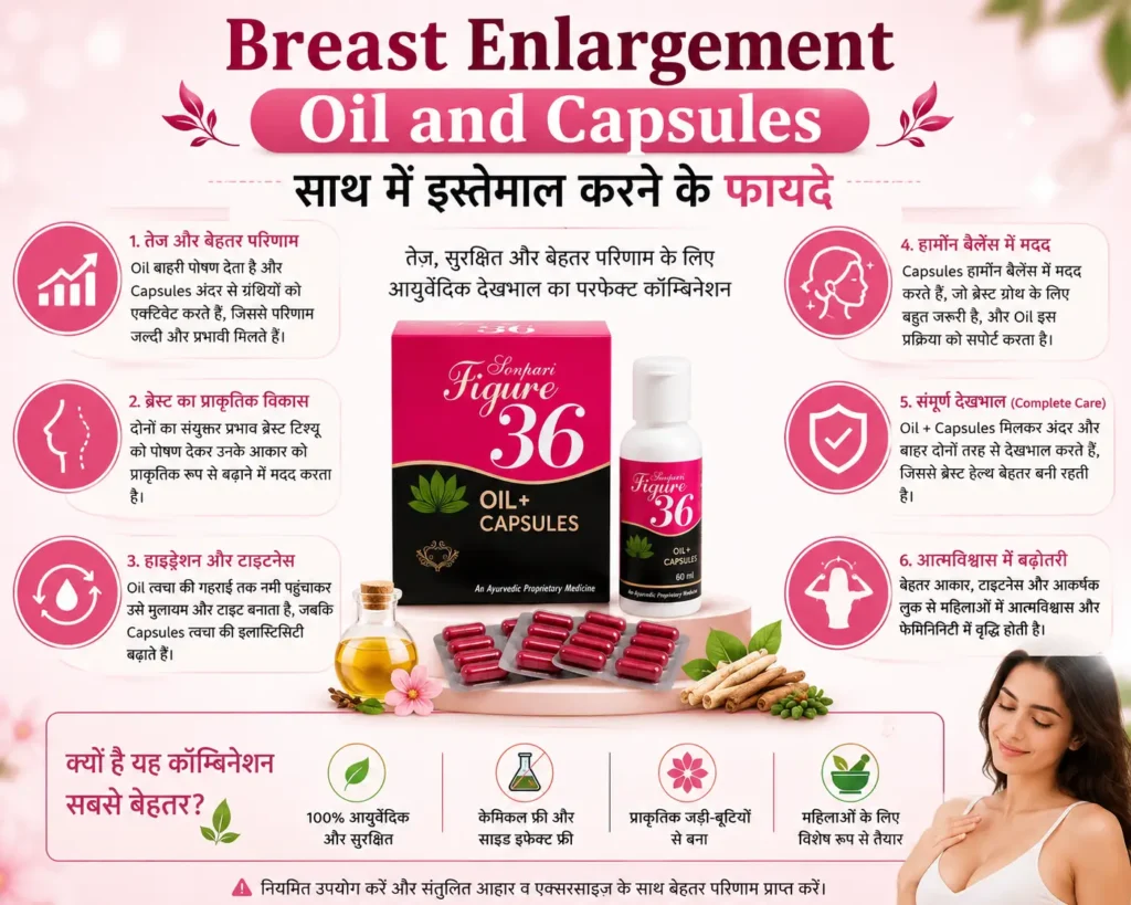 Benefits of Using Breast Enlargement Oil and Capsules Together