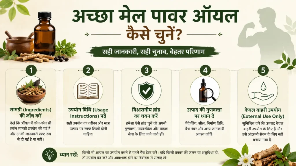 अच्छा मेल पावर ऑयल कैसे चुनें – सामग्री, उपयोग विधि और गुणवत्ता की जांच