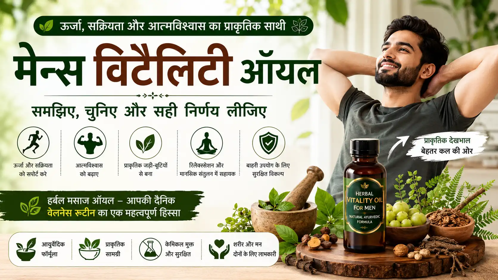 Men's Vitality Oil – ऊर्जा, सक्रियता और सही हर्बल विकल्प की पूरी जानकारी