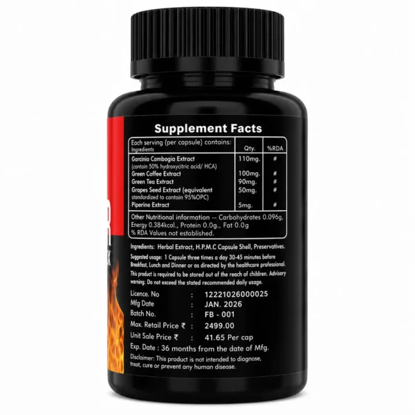 flyFitness Fat Burner Max ingredients, usage and product information